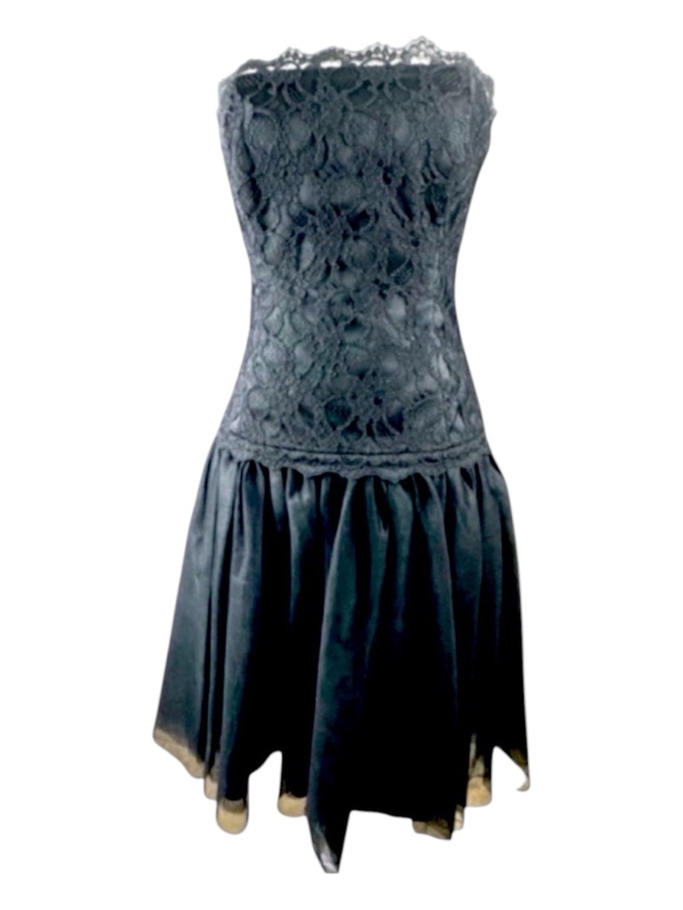 Shoshanna Strapless Lace & Tulle Cocktail Dress, Size 4.